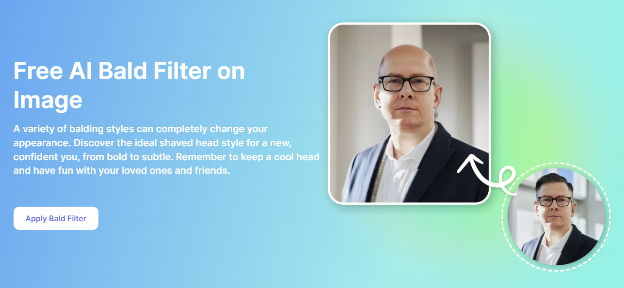 LightX Free AI Bald Filter on Image