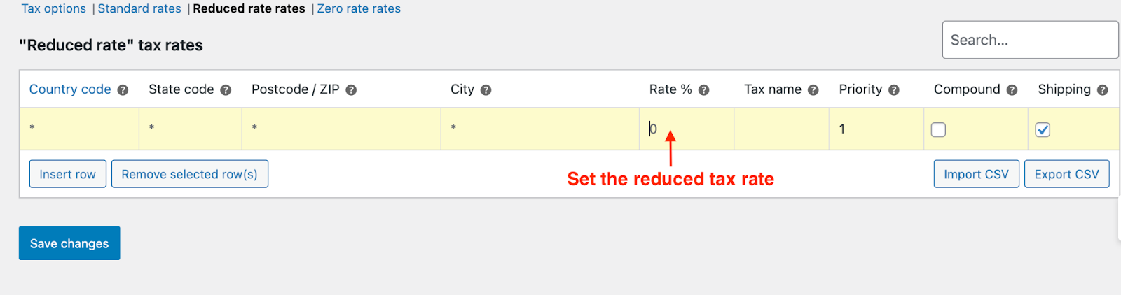 reduced rates of tax