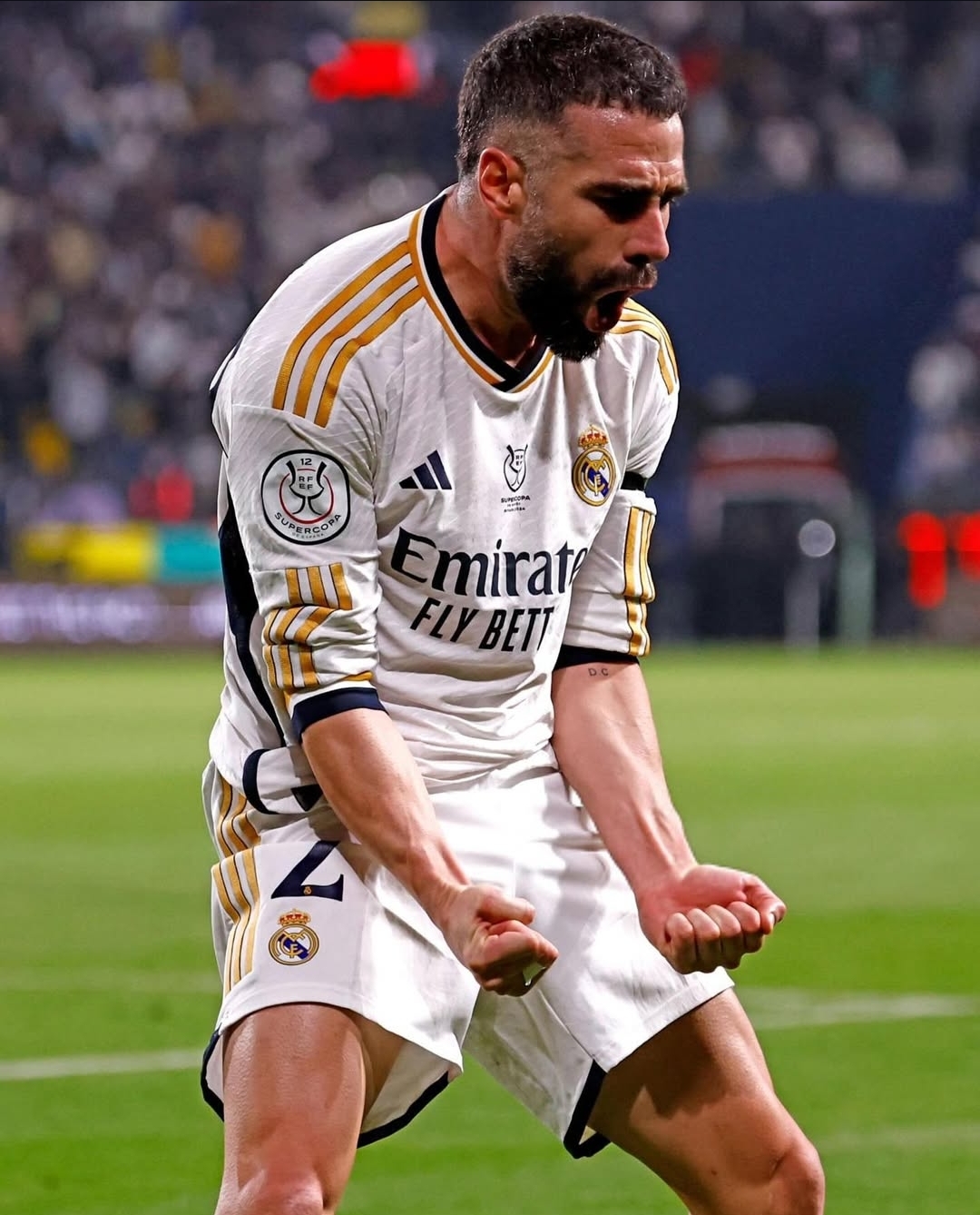 Carvajal após conquista do Real Madrid