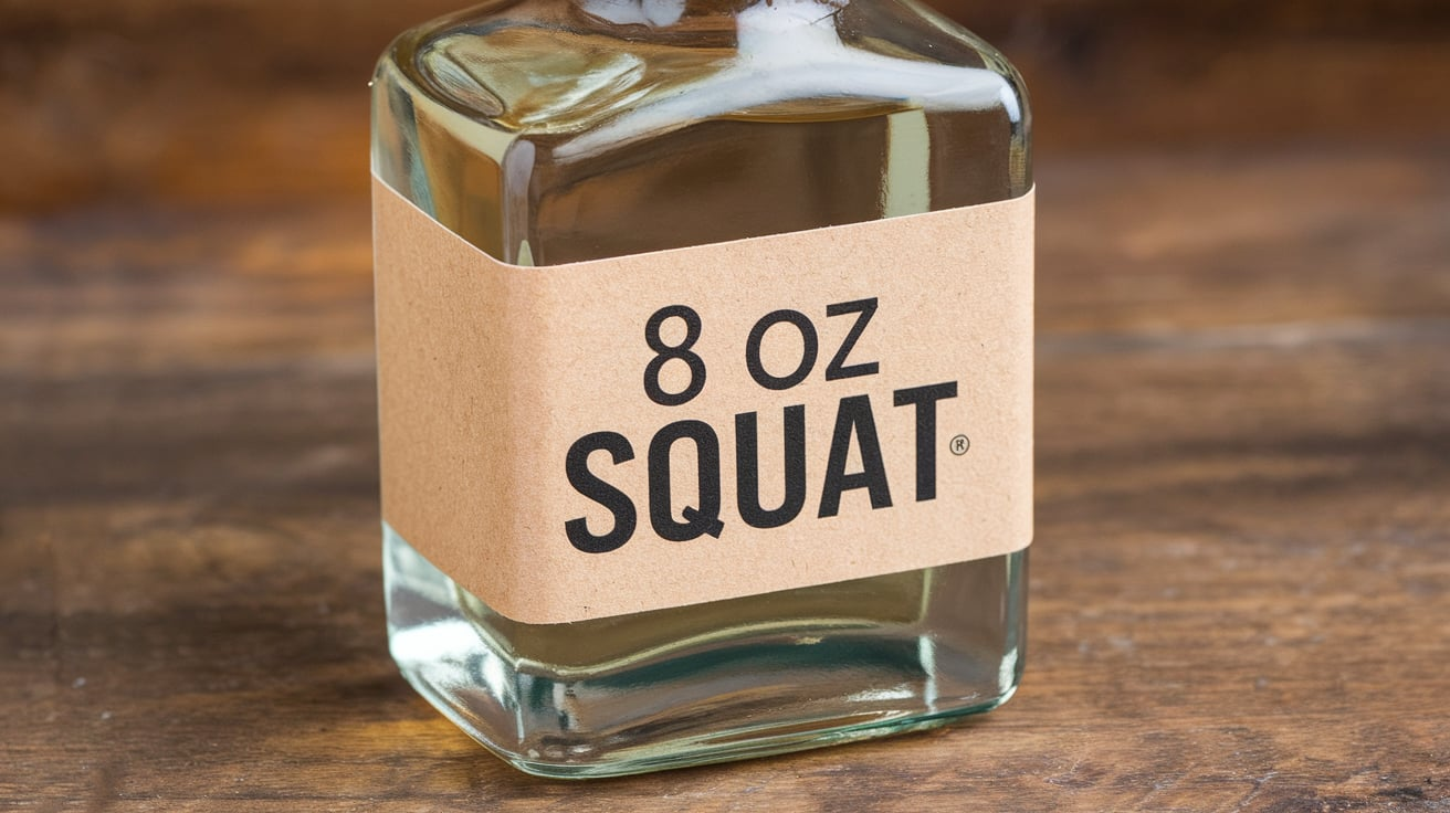 8 oz squat glass bottle food grade