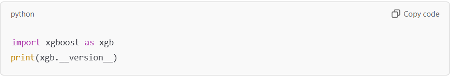 Python code to verify XGBoost installation