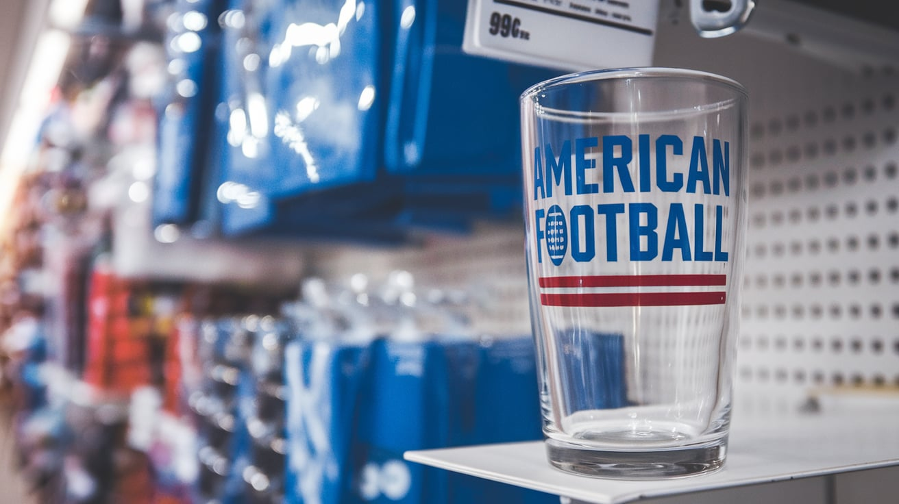 American football tumbler glass 99 cents 