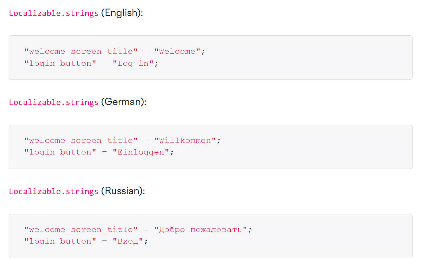 Lokalise localization strings
