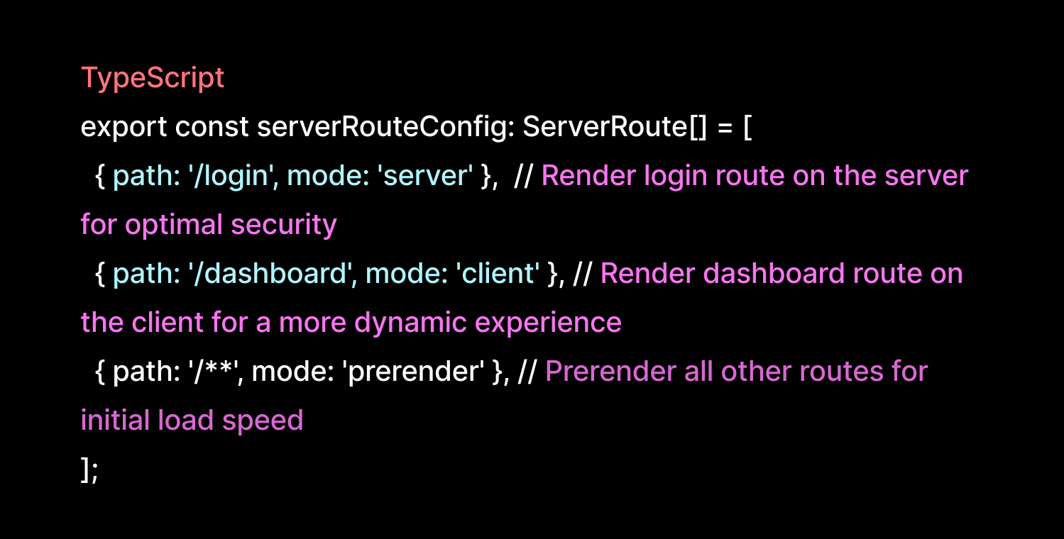 Route-Level Render Mode