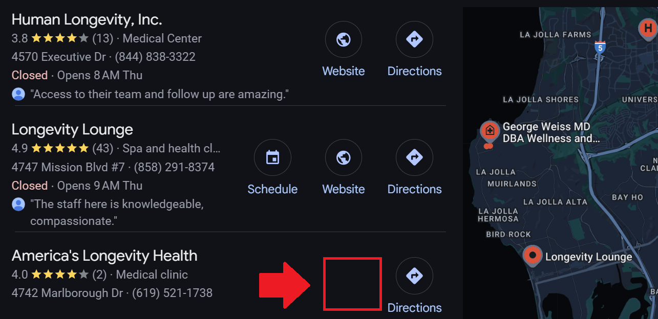 Find drop servicing clients on Google Maps