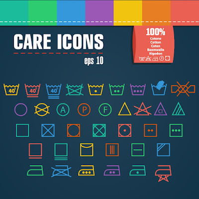 Dry cleaning Fabric care icons