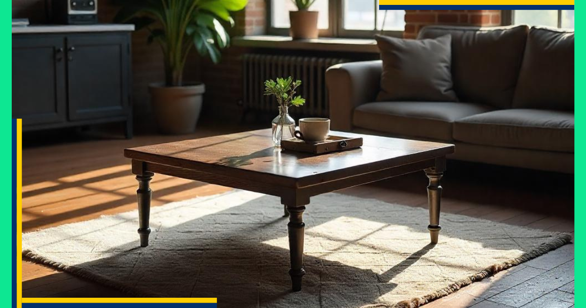 Industrijski Square coffee table kombinuju drvo i metal za čvrst, a istovremeno moderan dizajn. Zamislite površine od grubog rezanog drveta i crne čelične okvire. Za moderan, urbani izgled, ovi stolovi često imaju točkiće.