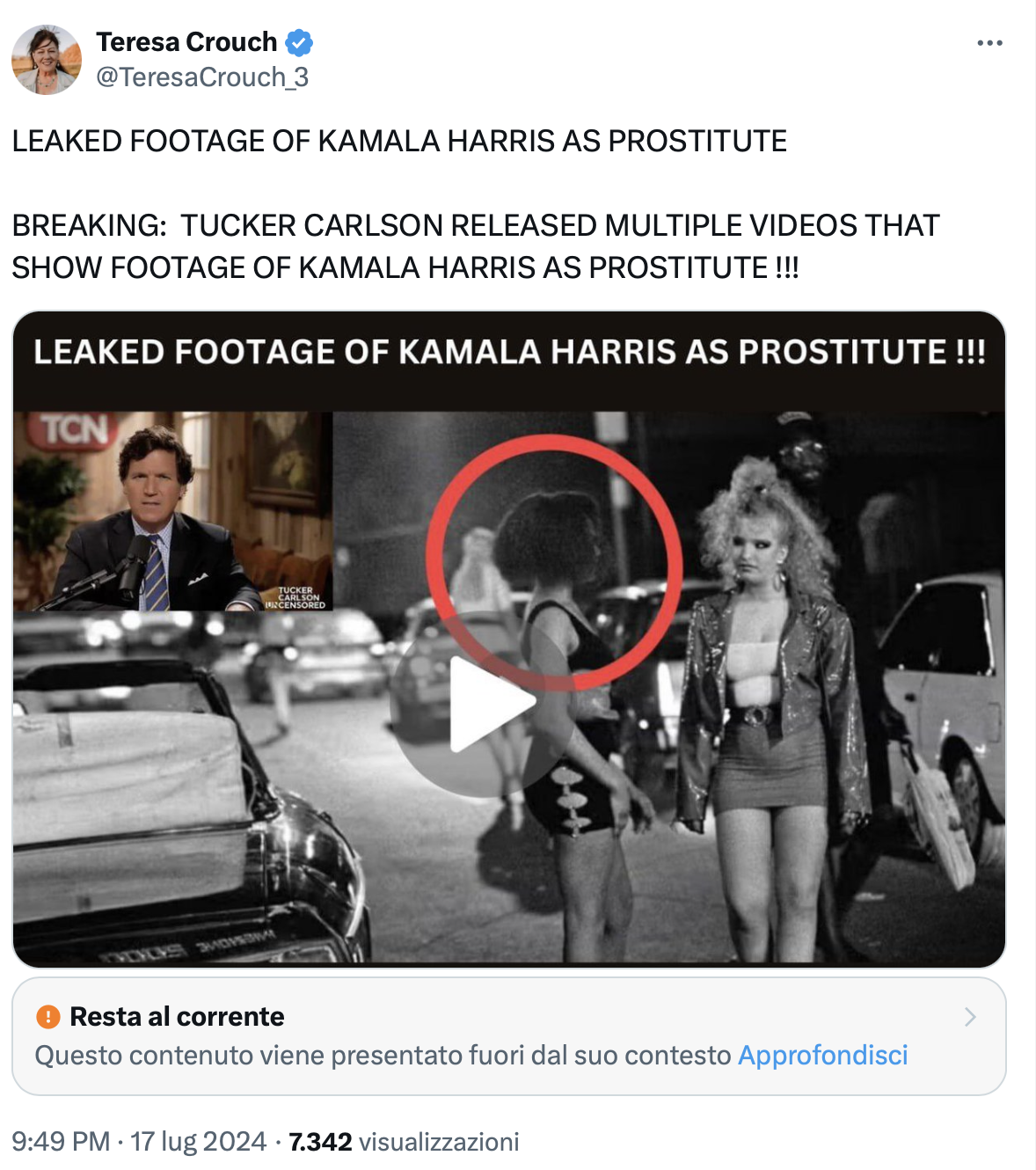 Kamala Harris, dai dubbi sulla cittadinanza USA alla foto come sex worker. Ma si tratta di disinformazione