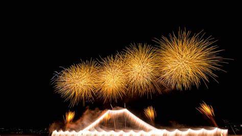 Fireworks display above Edogawa river
