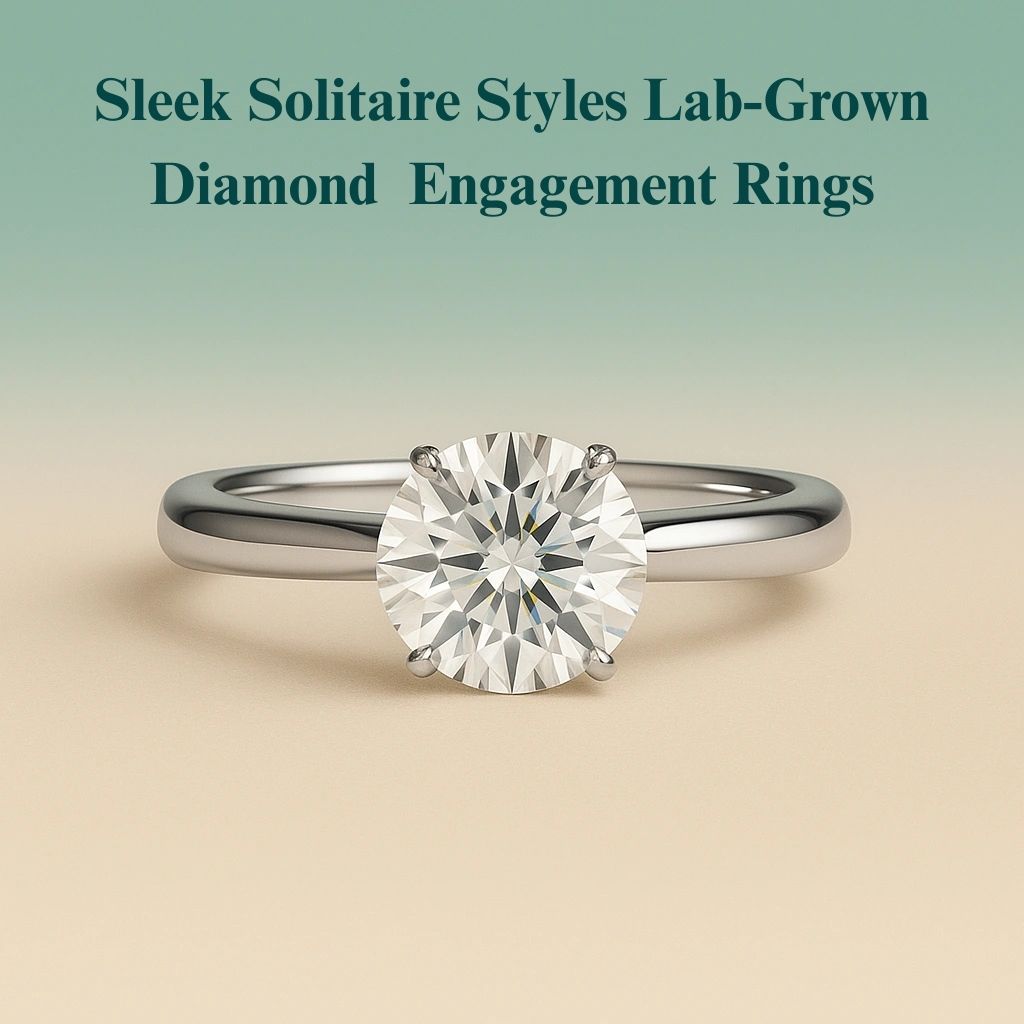 sleek style solitaire setting engagement rings