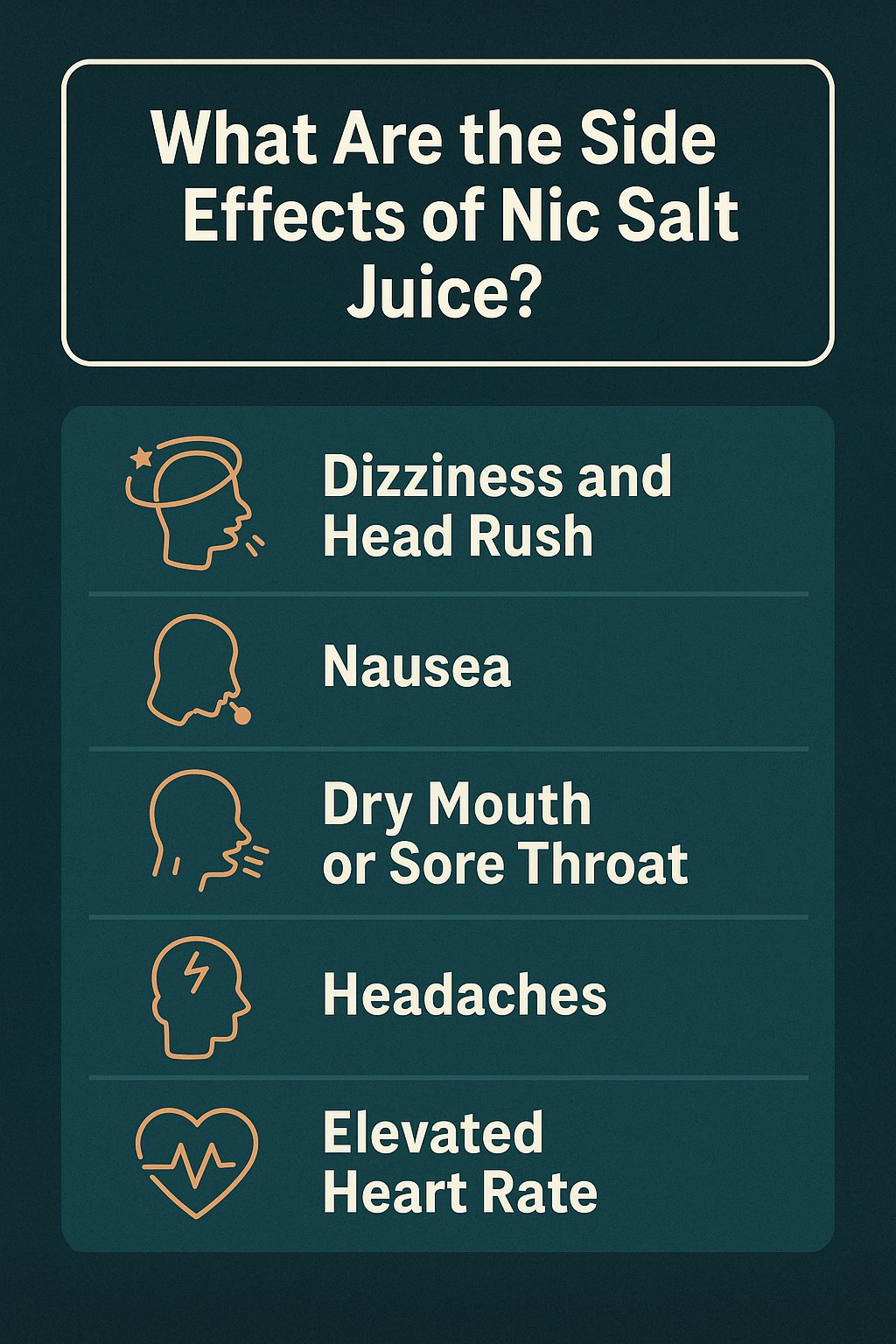 What are the side effects of nic salt juice inforgraphic