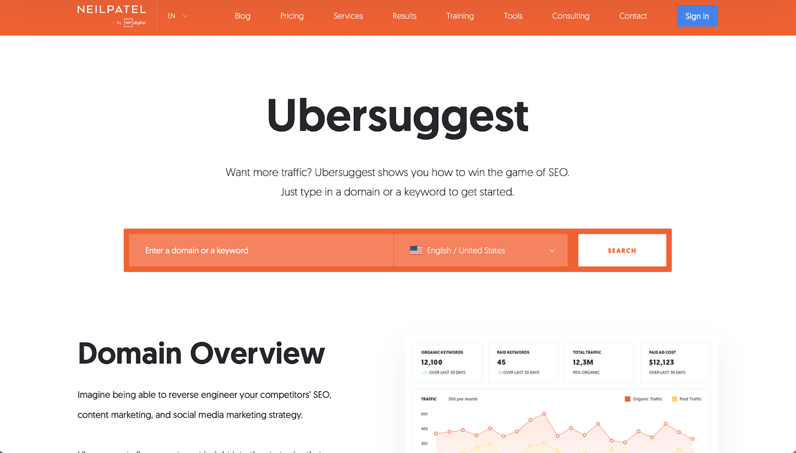 Ubersuggest - Affordable SEO Tools