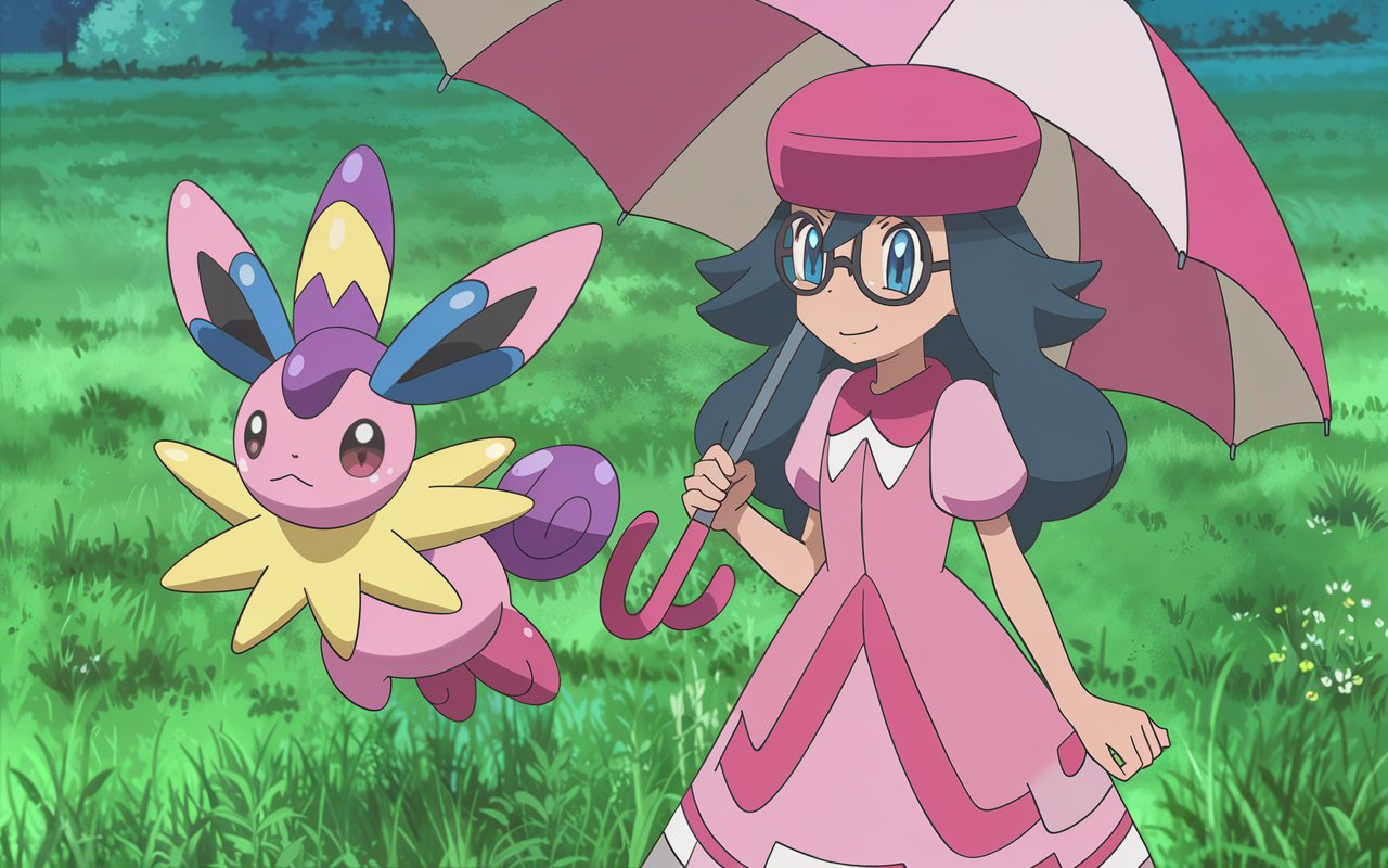 Miette’s Shiny Sylveon and Shiny Sylveon in Pokémon Sword