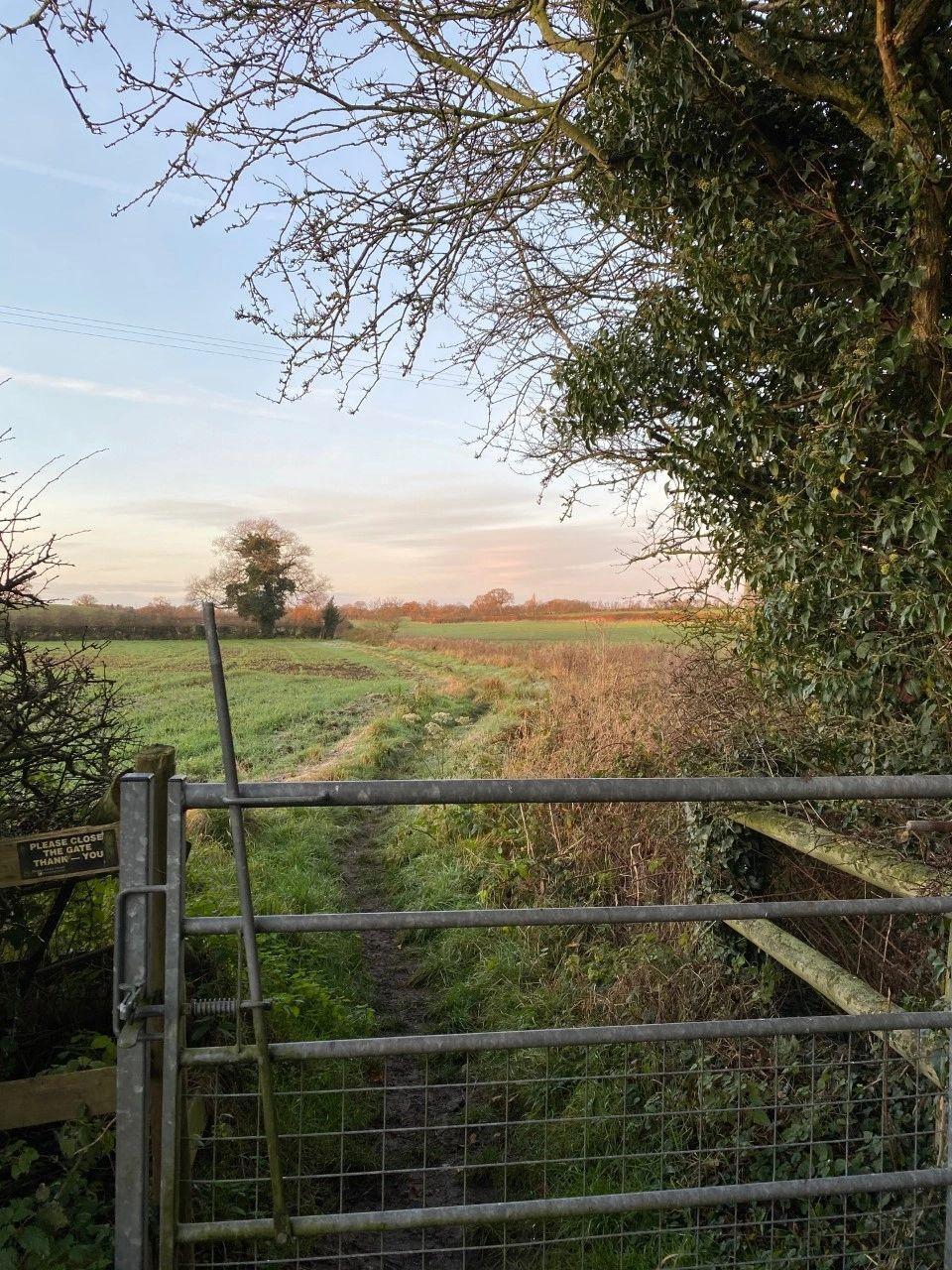 Gate at the entrance to the walk