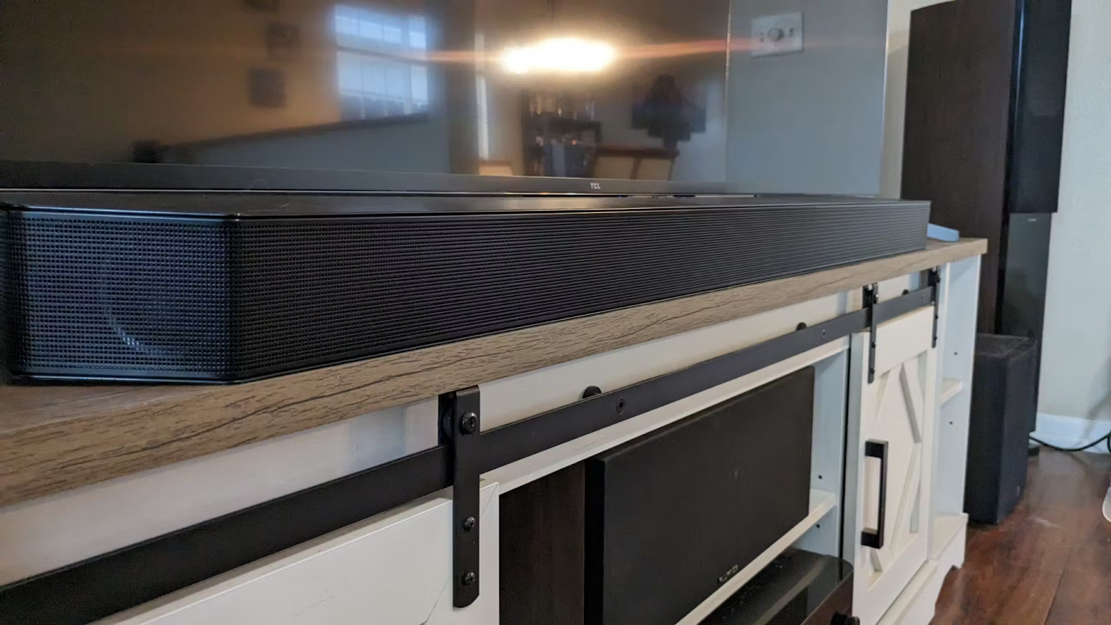 Samsung HW-Q990D Soundbar in living room.