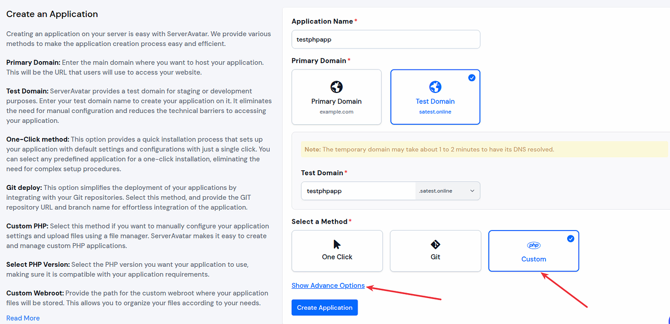 Create an Application