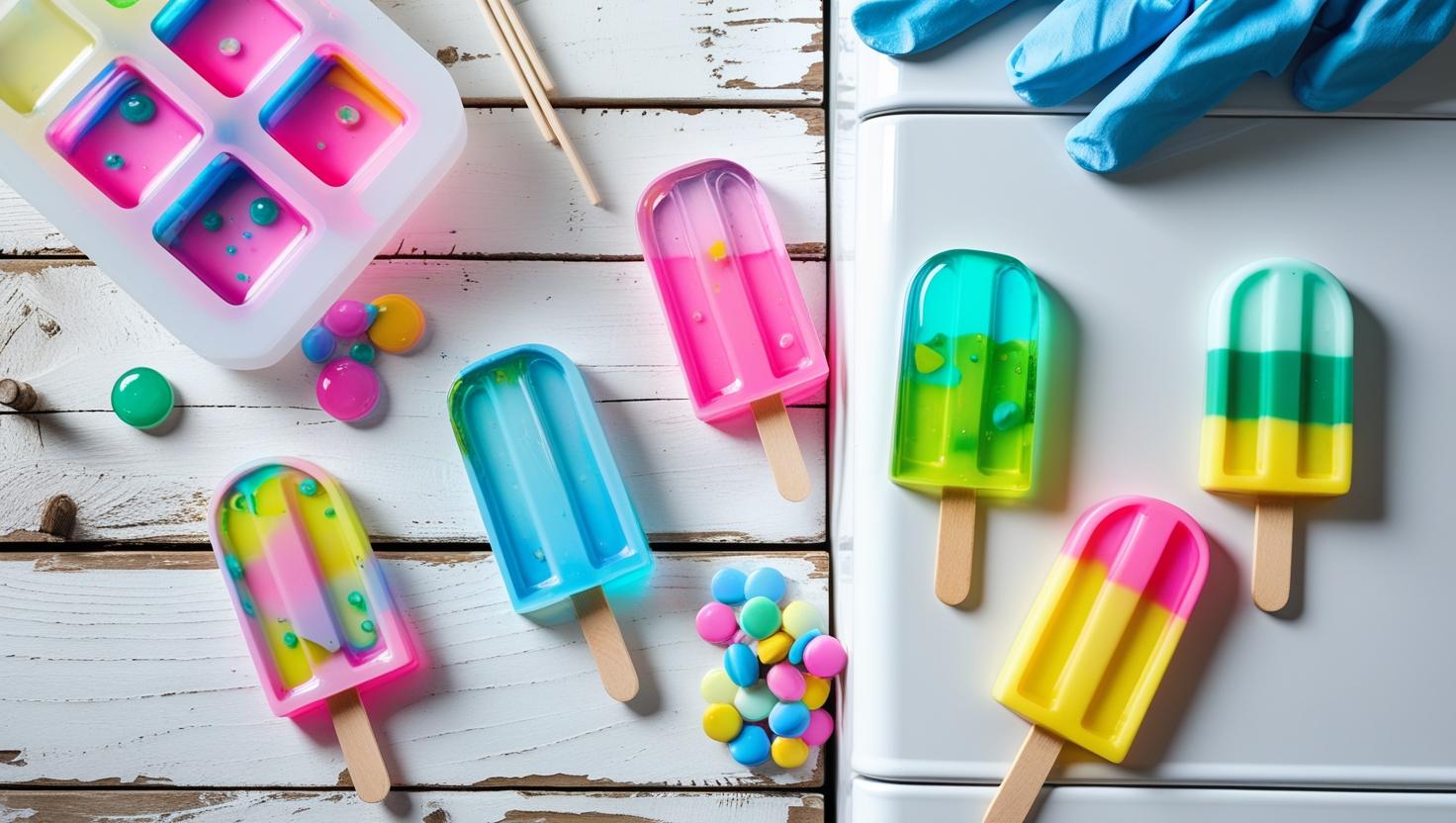 Colorful Resin Popsicle Magnets
