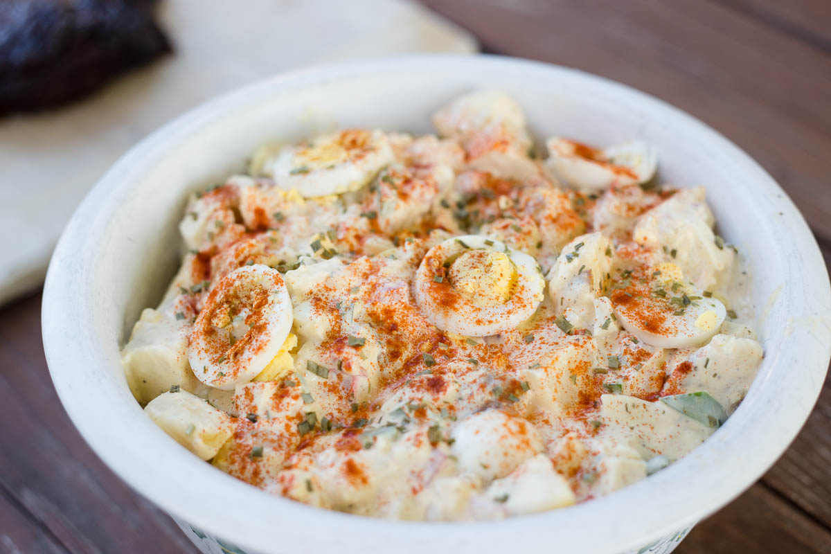 Homemade fresh garden potato salad