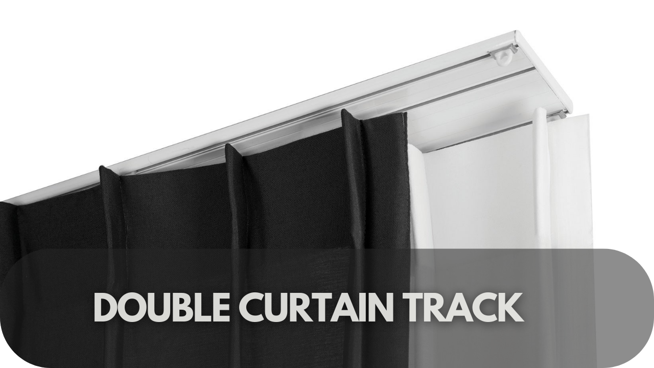 Dual tracks for layered curtains, offering style and functionality.