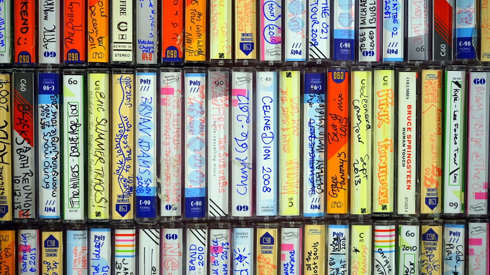 Cassette tapes collection.