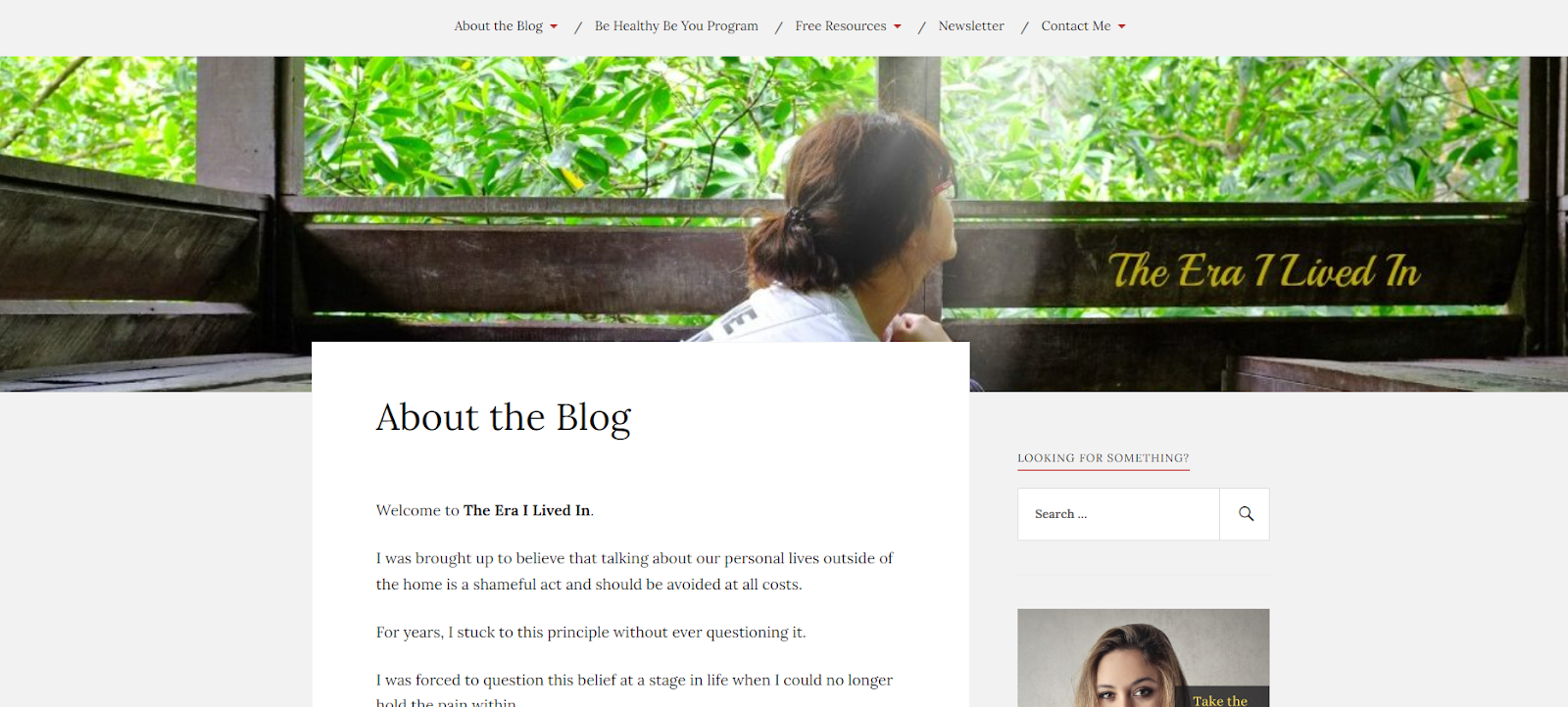 The Era I Lived In blog homepage - one of the top blogs about personal life