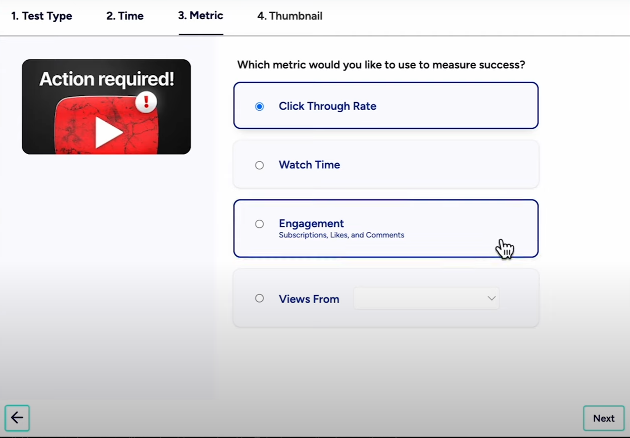 native a/b testing in tubebuddy