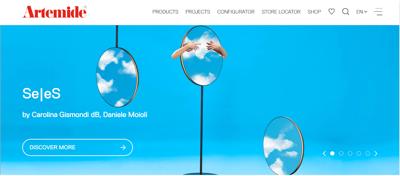 Home page for Artemide