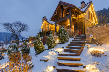 how to winterize your michigan homes exterior front yard with snow and steps custom built okemos