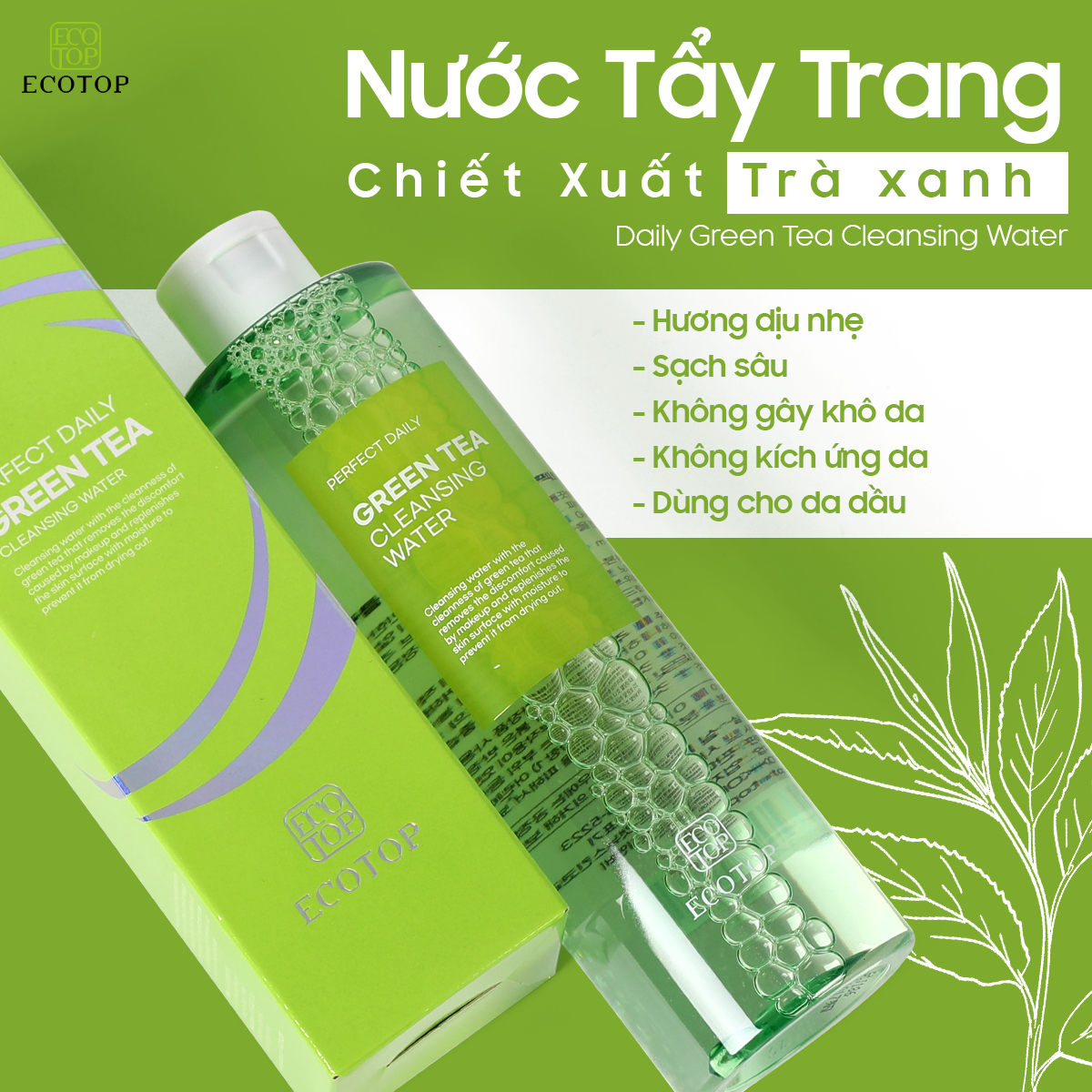 Nước tẩy trang trà xanh