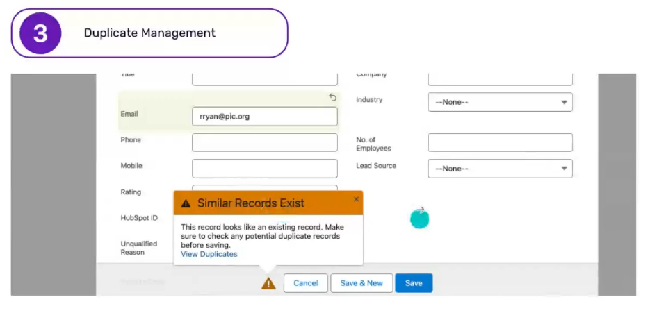 Duplicate Management