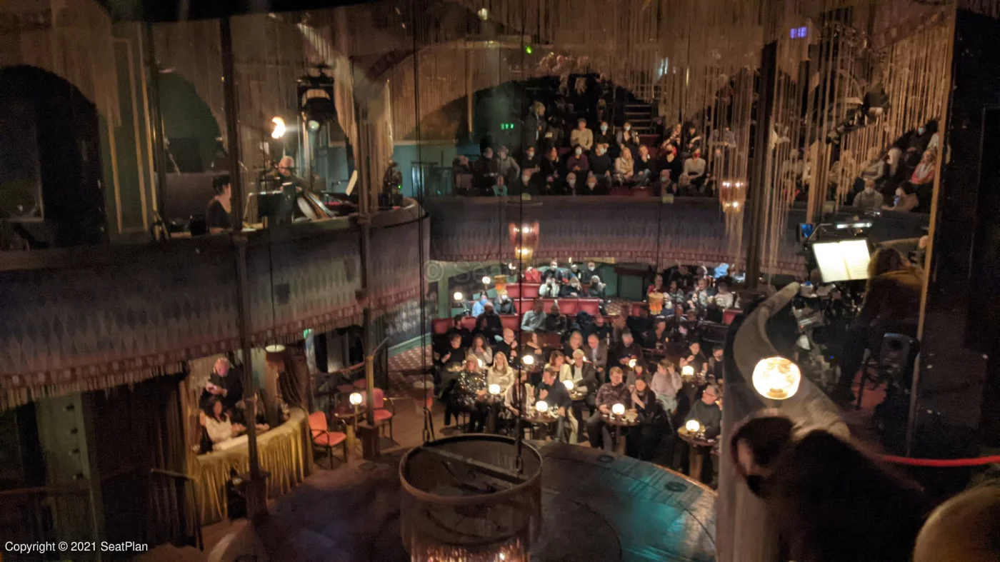 The view from Dress Circle K20 at the Playhouse Theatre in London