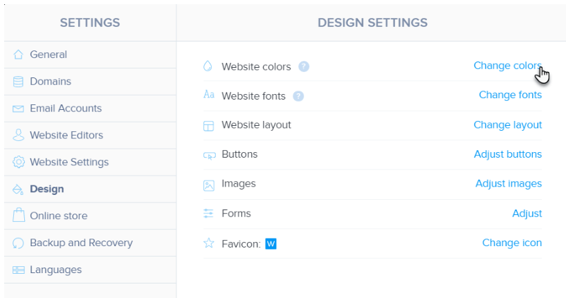 Customizing your website in Webnode is easy and intuitive