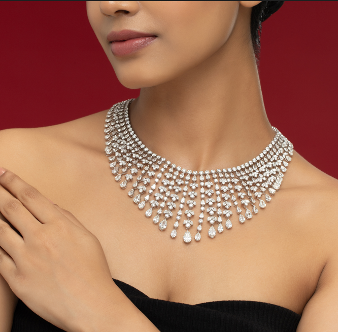 Exquisite White gold Necklace | CKC Jewellery Shop