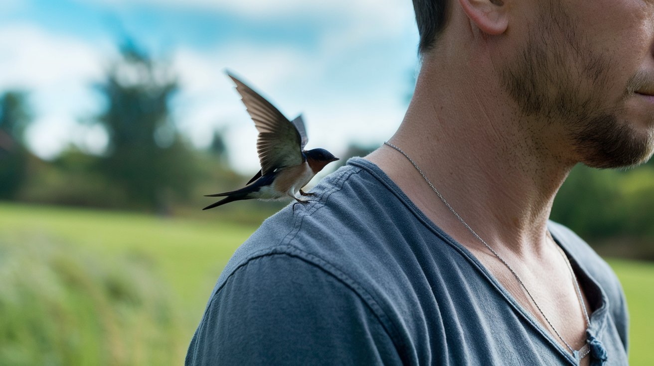 9. A Swallow Landing on You Symbolizes Hope