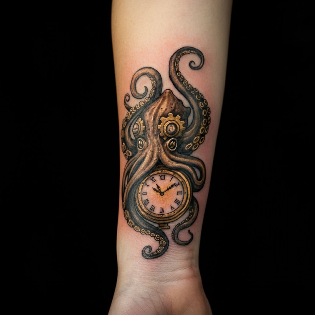 Kraken Tattoo on wrist 