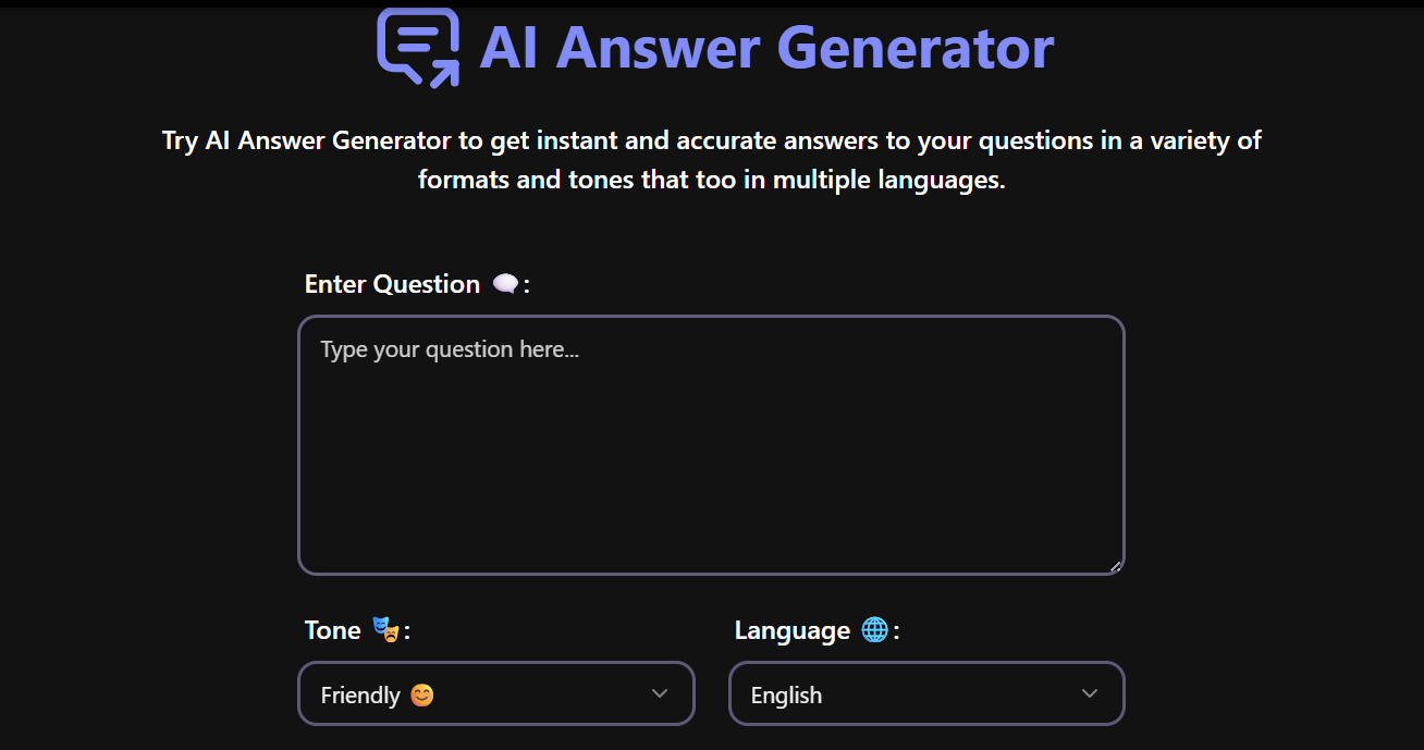ai answer generator tool