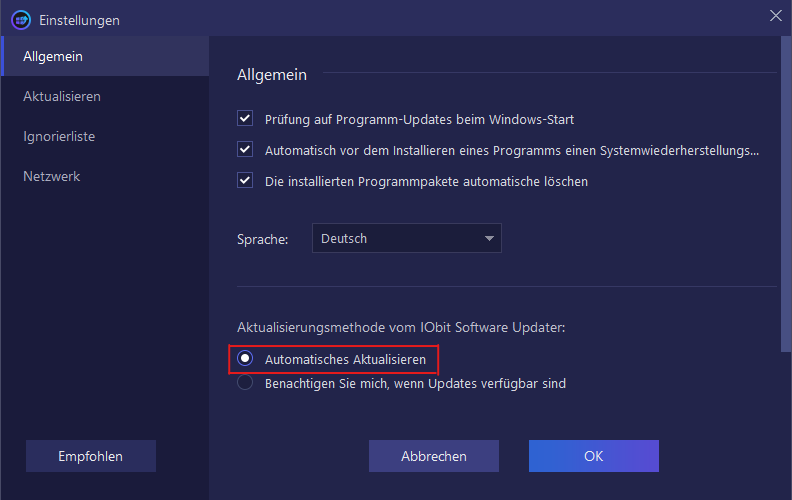 Firefox mit IObit Software Updater automatisch aktualisieren