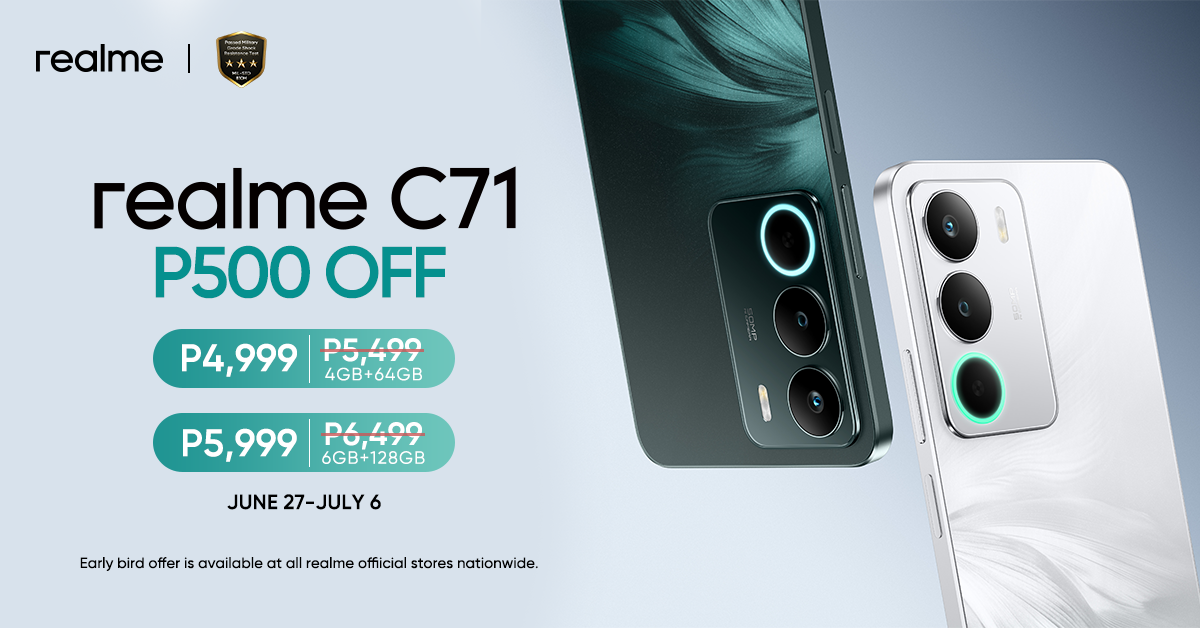 realme C71 launches in the Philippines with a 6,300mAh battery for as low as P3,999