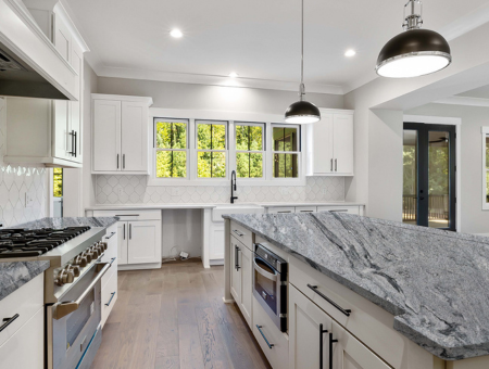 Viscount waves granite on countertop