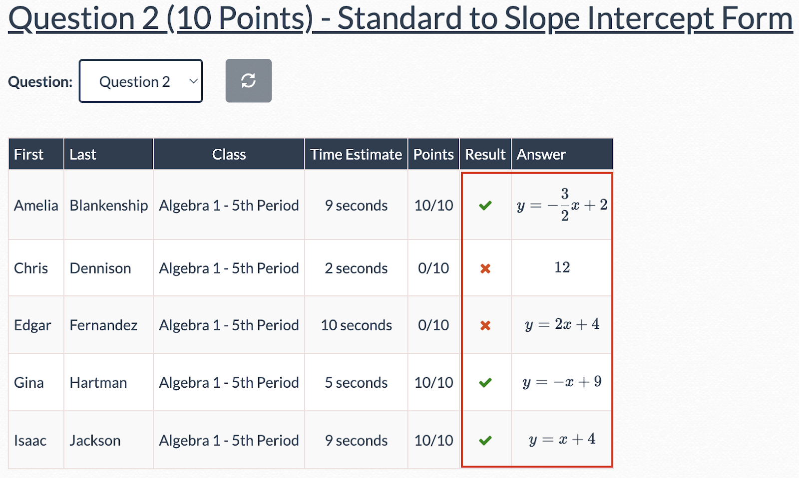 Delta Math answers