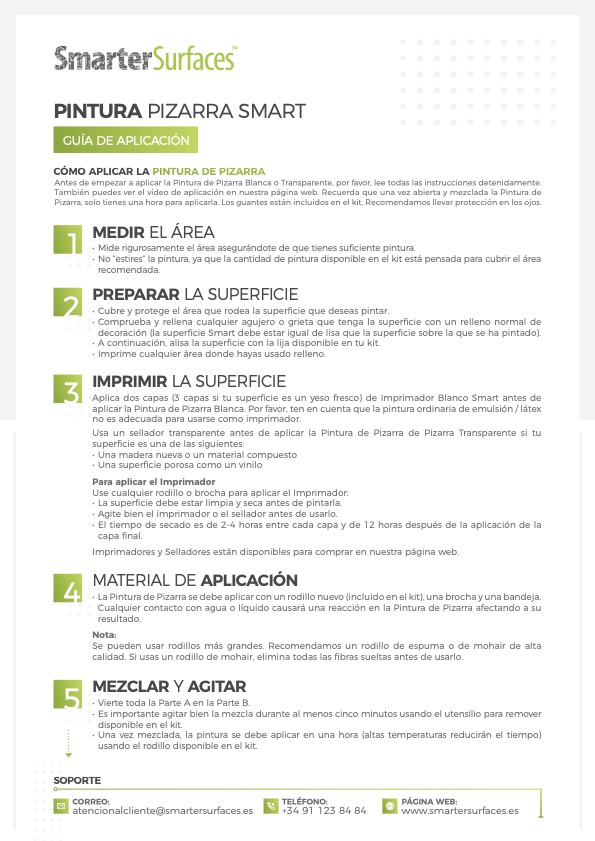 Instrucciones de aplicación