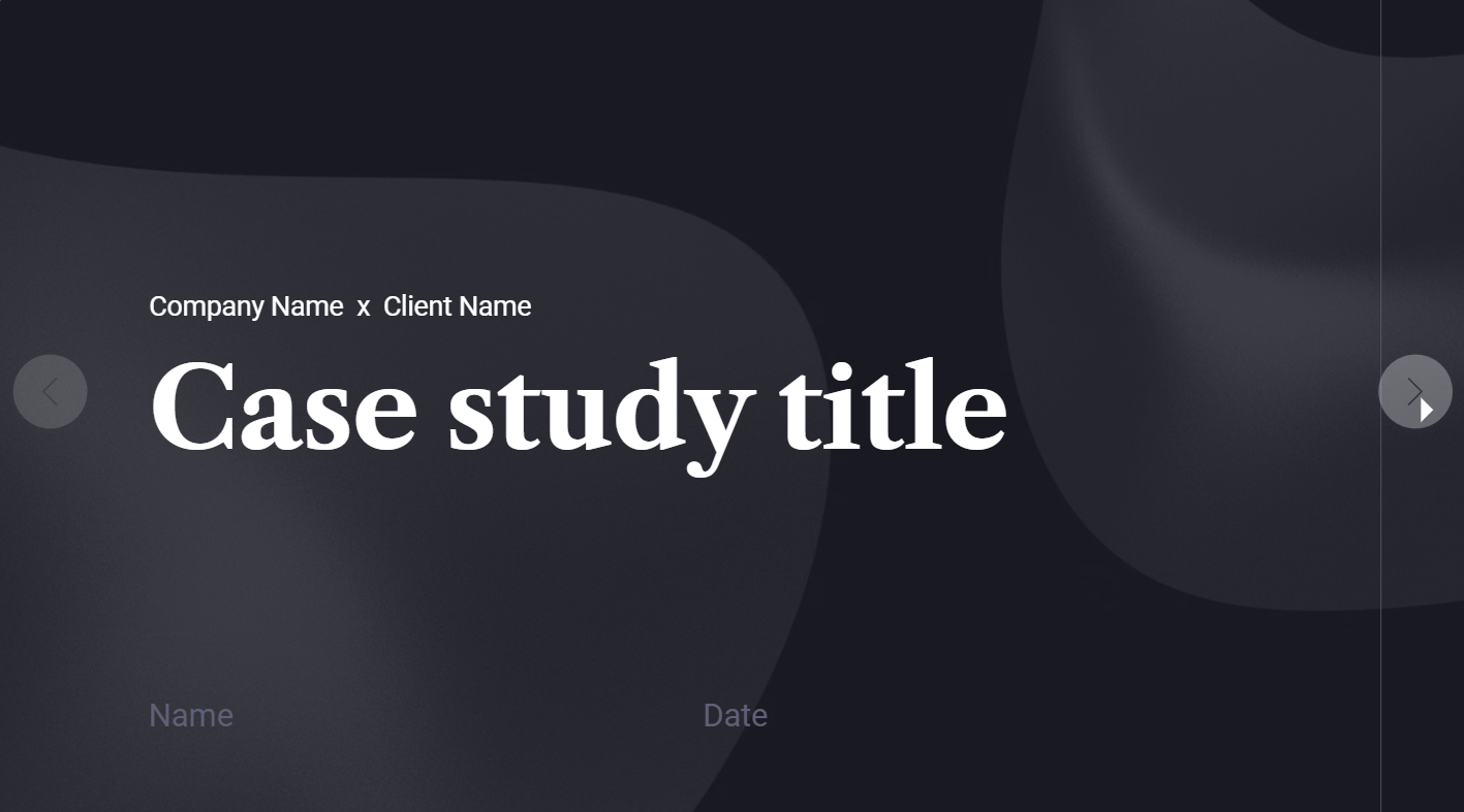 PowerPoint Case Study template by Pitch