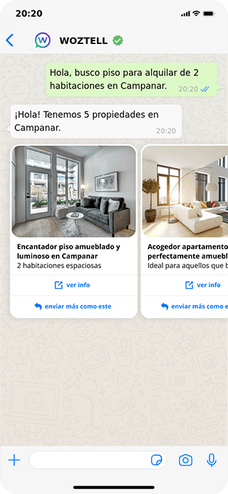 objetos WhatsApp API Carrusel