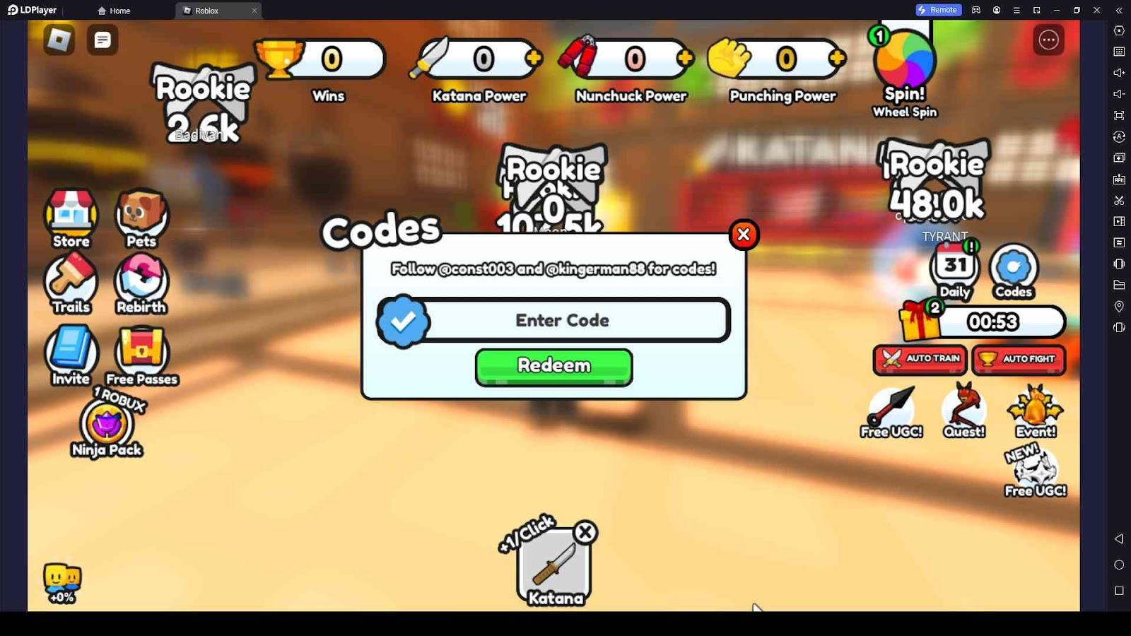 Roblox Ninja Fighting Simulator แจกโค้ด Code พร้อมวิธีกรอก