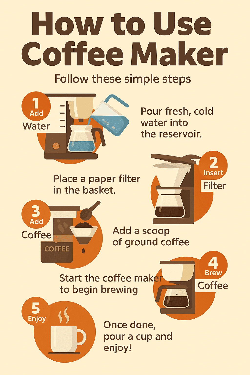How to Use a Coffee Maker: Your Simple Guide to a Perfect Brew (Infographics)