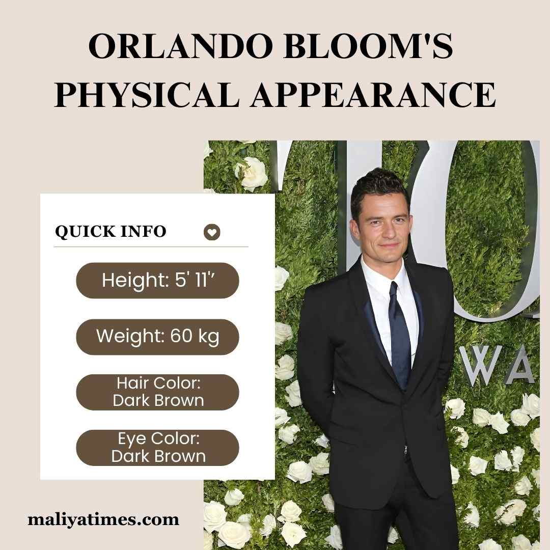 Orlando Bloom physical appearance