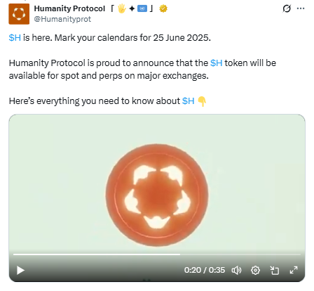 Humanity Protocol का बड़ा लॉन्च, कैसे मिलेगा $H Token