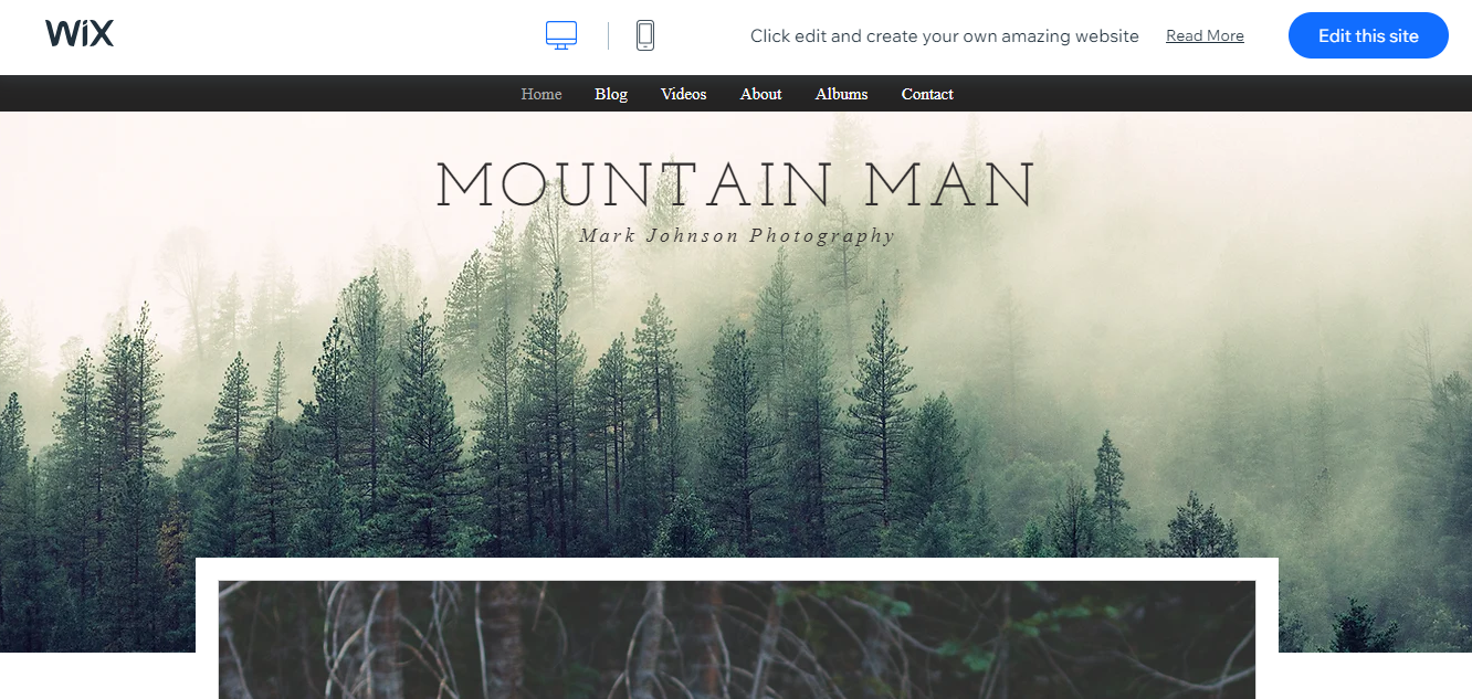 Mountain Man photography blog template