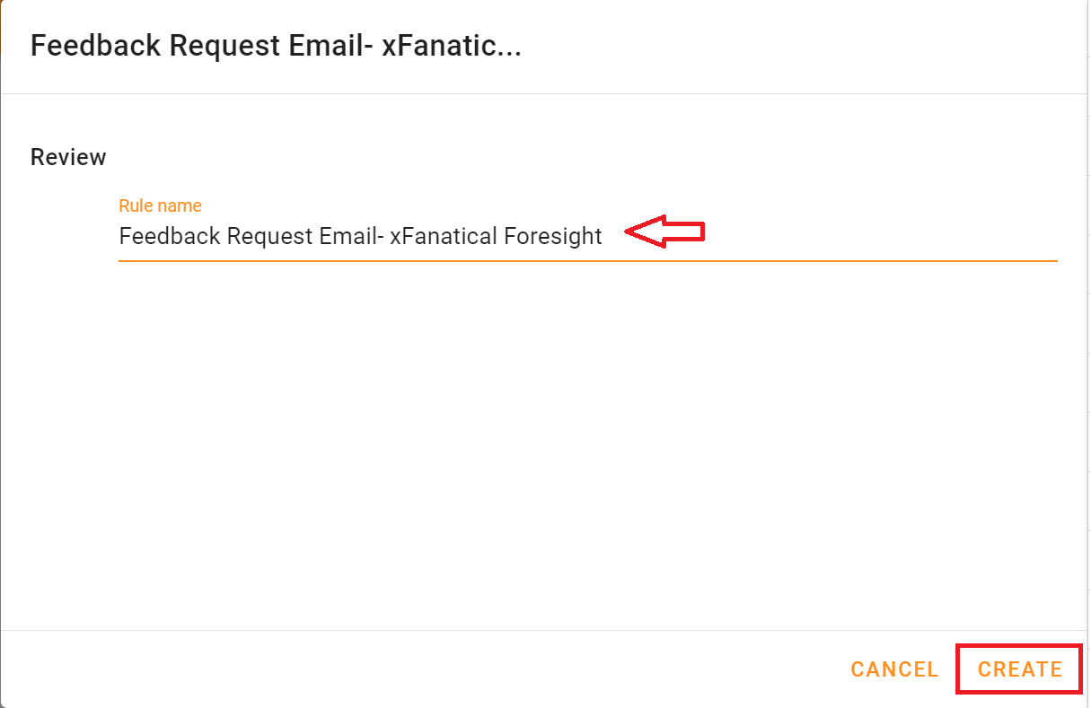 Mail Merge in Gmail using xFanatical Foresight-rule name