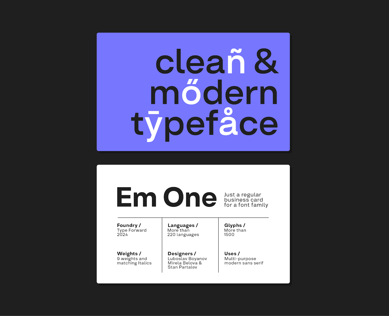 Image from the Em One: A New Typeface for the Modern Design Landscape article on Abduzeedo